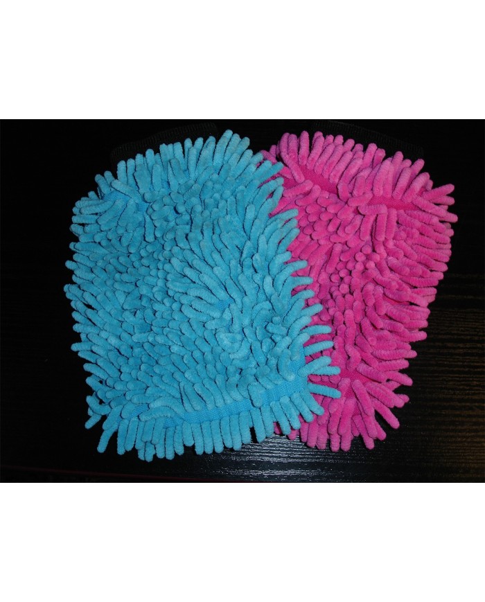 Lot de 2 gants micro fibre chenille