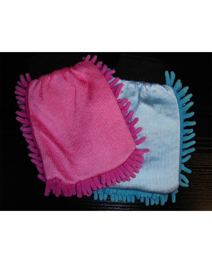 Lot de 2 gants micro fibre chenille