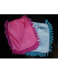 Lot de 2 gants micro fibre chenille