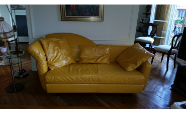 Restauration d'un magnifique canapé DE SEDE en cuir